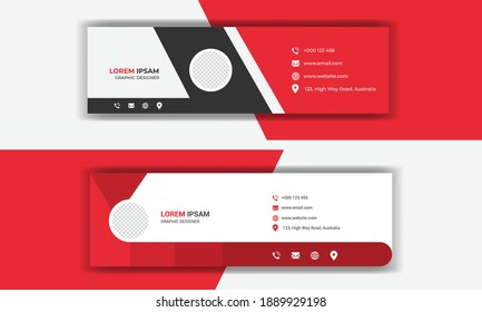 Creative  Email Signature Vector Templates Set.