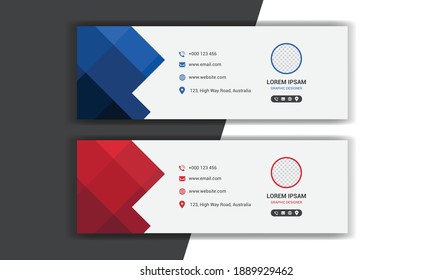 Creative Email Signature Vector Templates Set.