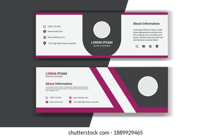 creative email signature vector templates set.