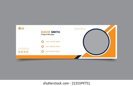 kreative E-Mail-Signatur-Vektorgrafik-Set und persönliches Cover-Design in sozialen Netzwerken.
