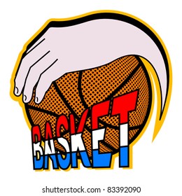 Creative emblem of basket