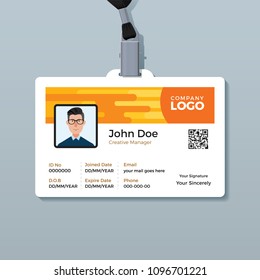 Creative Employee ID Card Design Template