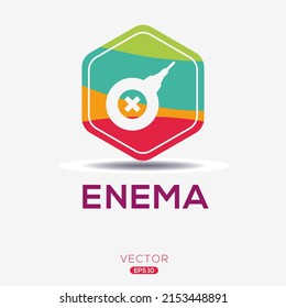 Creative (Enema) Icon, Vector sign.