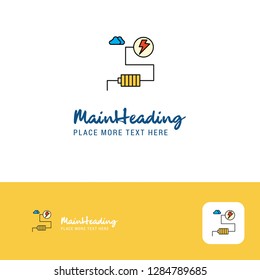Creative Energy Logo Design. Flat color Logo place for Tagline. Vector Illustration