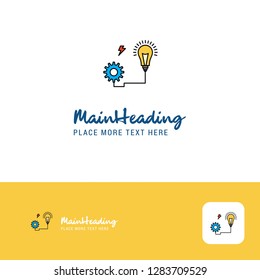 Creative Energy power Logo Design. Flat color Logo place for Tagline. Vector Illustration