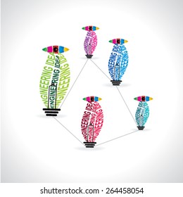 creative engineering idea bulb concept 