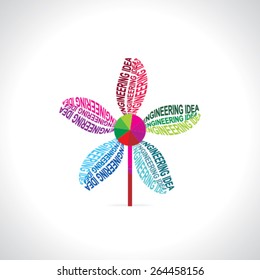 creative engineering idea bulb concept over wheel 
