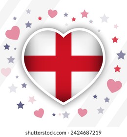 Creative England Flag Heart Icon