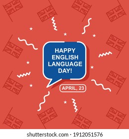 Creative English Banner Design. Easy To Edit With Vector File. Can Use For Your Creative Content. Especially About English Language Day Campaign In This April.