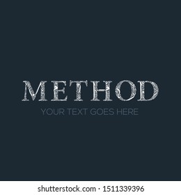 Creative English calligraphy , Shaped by Arabic Calligraphy Letters , Vector illustration design ,( method)