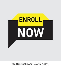 Creative Enroll Now Digital Banner Vector