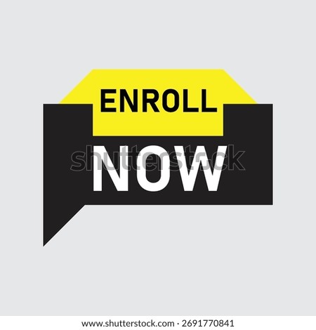 Creative Enroll Now Digital Banner Vector
