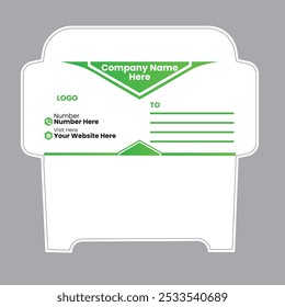 creative envelope design template with gradient