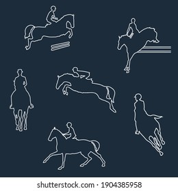 Creative equestrian logo vector concept