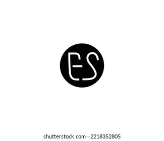 creative ES letter logo design template vector