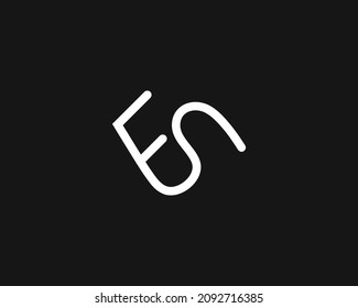 Creative ES Letter Logo Template Vector Design