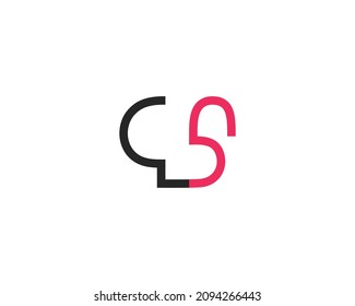 Creative ES Letter Logo Template Vector Design