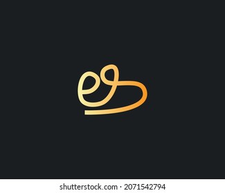 creative ES letters initial logo design vector 