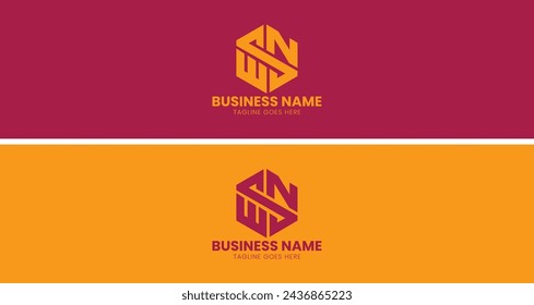 Creative ESN logo and WST Logo Design in Hexagon shape for a Modern Brand Identity
