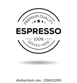 Creative (Espresso) drink, Espresso sticker, vector illustration.