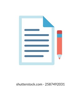 Creative Essay Paper Icon Design