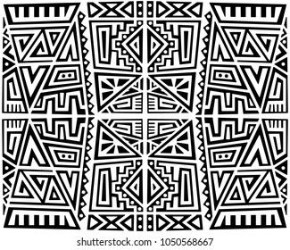 Creative Ethnic Style Square Seamless Pattern Stock Vector (Royalty ...
