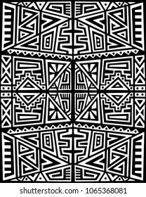 Creative Ethnic Style Square Seamless Pattern. Unique geometric vector swatch. Perfect for screen background, site backdrop, wrapping paper, wallpaper, textile and surface design. Trendy boho tile.