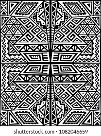 Creative Ethnic Style Square Seamless Pattern. Unique geometric vector swatch. Perfect for screen background, site backdrop, wrapping paper, wallpaper, textile and surface design. Trendy boho tile.