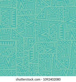 Creative Ethnic Style Square Seamless Pattern. Unique geometric vector swatch. Perfect for screen background, site backdrop, wrapping paper, wallpaper, textile and surface design. Trendy boho tile.