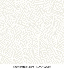 Creative Ethnic Style Square Seamless Pattern. Unique geometric vector swatch. Perfect for screen background, site backdrop, wrapping paper, wallpaper, textile and surface design. Trendy boho tile.