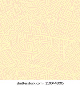 Creative Ethnic Style Square Seamless Pattern. Unique geometric vector swatch. Perfect for screen background, site backdrop, wrapping paper, wallpaper, textile and surface design. Trendy boho tile.