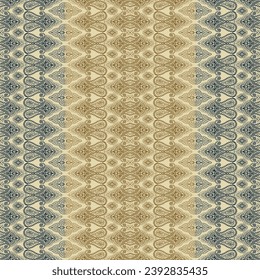 Creative Ethnic Style Square Seamless Pattern. Unique geometric vector swatch. Perfect for screen background, site backdrop, wrapping paper, wallpaper, textile and surface design.