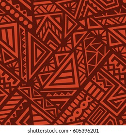 Creative Ethnic Style Square Seamless Pattern. Unique geometric vector swatch. Perfect for site backdrop, wrapping paper, wallpaper, textile and surface design. Trendy boho tile.