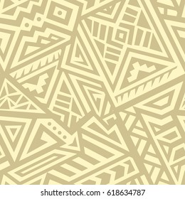 Creative Ethnic Style Square Seamless Pattern. Unique geometric vector swatch. Perfect for site backdrop, wrapping paper, wallpaper, textile and surface design. Trendy boho tile.