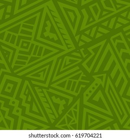 Creative Ethnic Style Square Seamless Pattern. Unique geometric vector swatch. Perfect for site backdrop, wrapping paper, wallpaper, textile and surface design. Trendy boho tile.