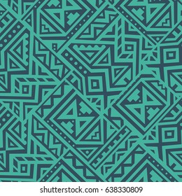 Creative Ethnic Style Square Seamless Pattern. Unique geometric vector swatch. Perfect for site backdrop, wrapping paper, wallpaper, textile and surface design. Trendy boho tile.