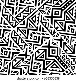 Creative Ethnic Style Square Seamless Pattern. Unique geometric vector swatch. Perfect for site backdrop, wrapping paper, wallpaper, textile and surface design. Trendy boho tile.