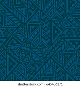 Creative Ethnic Style Square Seamless Pattern. Unique geometric vector swatch. Perfect for site backdrop, wrapping paper, wallpaper, textile and surface design. Trendy boho tile.