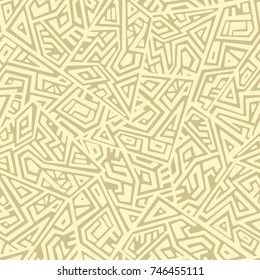 Creative Ethnic Style Square Seamless Pattern. Unique geometric vector swatch. Perfect for screen background, site backdrop, wrapping paper, wallpaper, textile and surface design. Trendy boho tile.