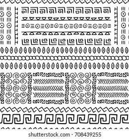Creative ethnic style vector seamless pattern. Boho textile swatch. Unique hand drawn tile. Perfect for site background, wrapping paper, surface design and other endless fill.
