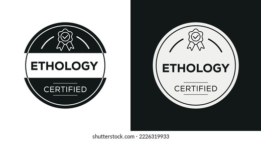Creative (Ethology) Certified badge, Vektorgrafik.