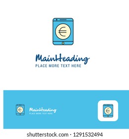 Creative Euro  Logo Design. Flat color Logo place for Tagline. Vector Illustration