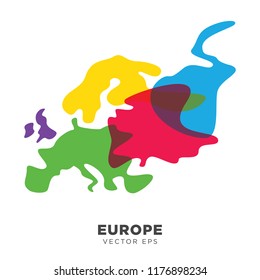 Creative Europe Map Vector, vector eps 10