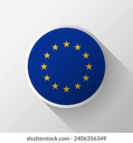 Creative European Union Flag Circle Badge
