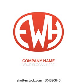 Creative EWH letter vector logo design. EWH Vector sign. Character logotype symbols. Logo icon design