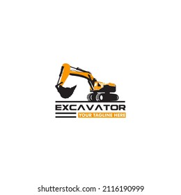 Creative excavator logo template design