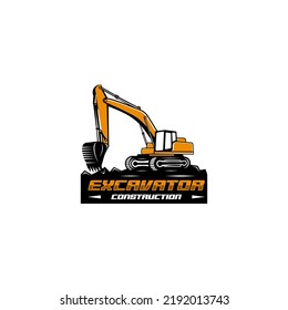 Creative excavator logo - vector illustration, excavator emblem design on a white background. Suitable for your design need, logo, illustration, animation, etc.