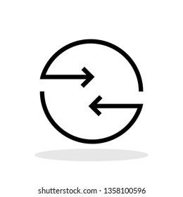 Creative Exchange icon in trendy flat style. Swapping symbol for your web site design, logo, app, UI Vector EPS 10. 