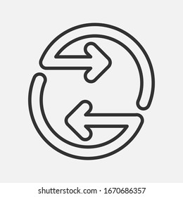 Creative Exchange icon in trendy flat style