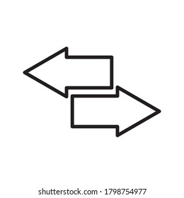 Creative Exchange icon in trendy flat style on white background